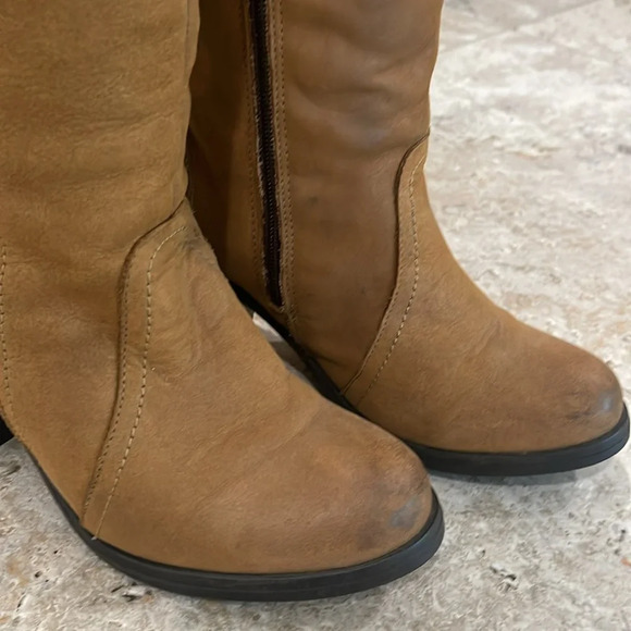 Vintage Levi’s Leather tan block heel riding western cowgirl cowboy boots sz 6 - Picture 10 of 17